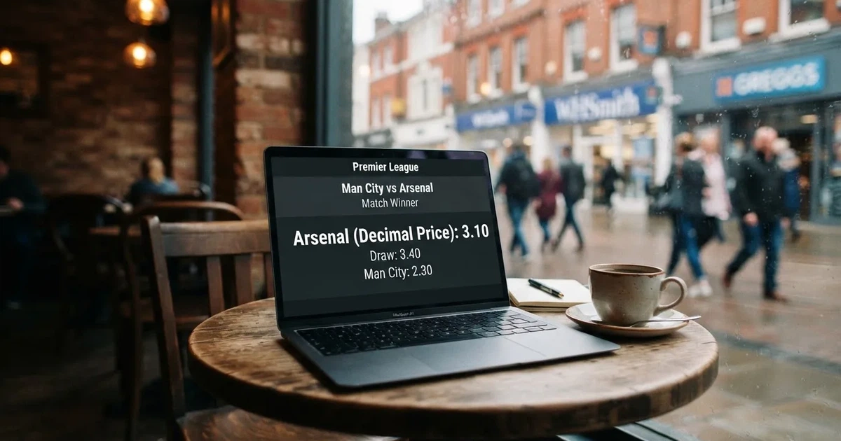 A laptop on a café table by a window onto the street