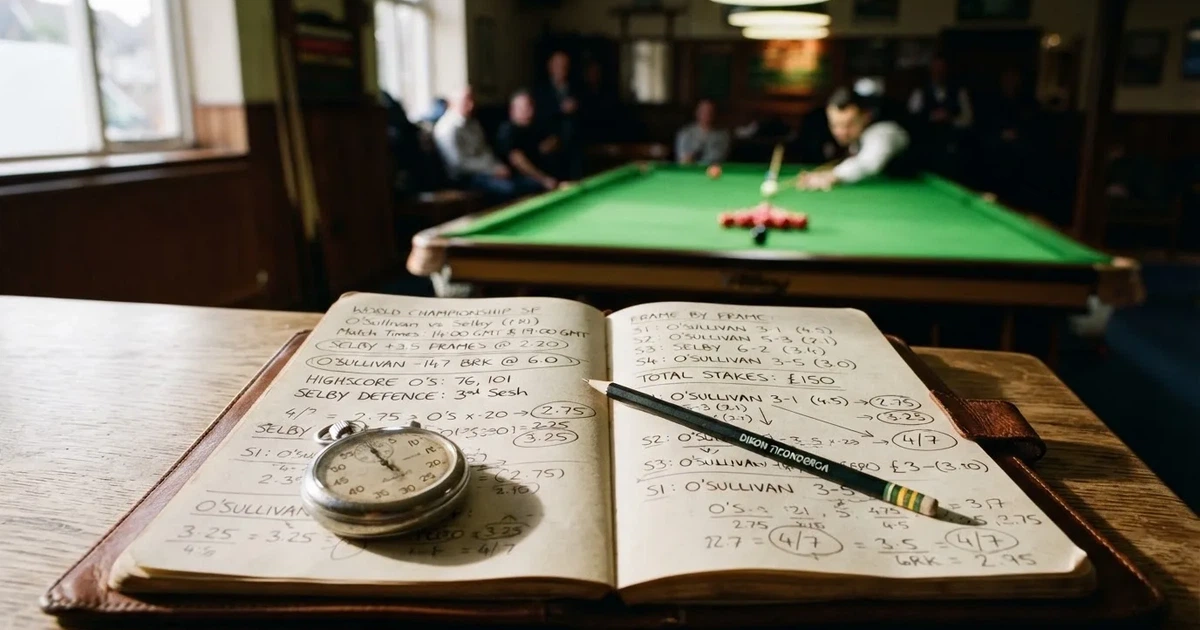 An open notebook with a pencil and a stopwatch on a wooden table
